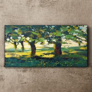 Tablou canvas abstracția arborilor de iarbă