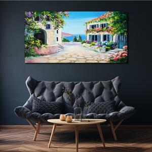 Tablou canvas Marea Florilor din Santorini