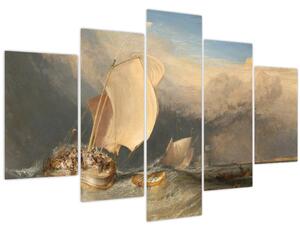 Tablou - William Turner, Fishing Boats with Hucksters Bargaining for Fish, reproducere (150x105 cm)