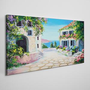 Tablou canvas Marea Florilor din Santorini