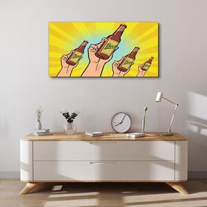 Tablou canvas Benzi desenate abstracte de bere băuturi