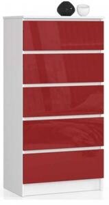 Dresser P121_60 #alb-roșu lucios