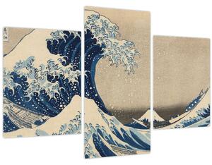 Tablou - Katsushika Hokusai, Under the Wave off Kanagawa, reproducere (90x60 cm)