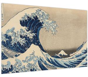 Tablou - Katsushika Hokusai, Under the Wave off Kanagawa, reproducere (90x60 cm)