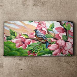 Tablou canvas Abstract Flowers Bird