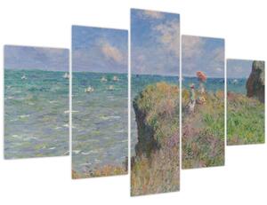 Tablou - Claude Monet, Cliff Walk at Pourville, reproducere (150x105 cm)