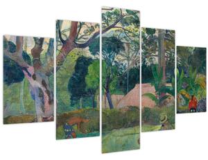 Tablou - Paul Gauguin, Te raau rahi (The Big Tree), reproducere (150x105 cm)