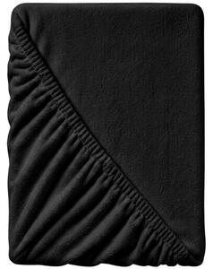 Cearsaf Cocolino microplus cu elastic 90x200 cm negru