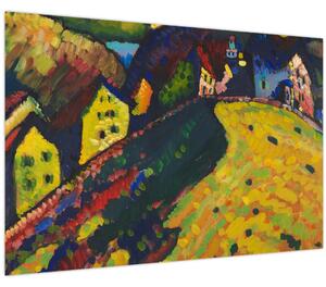 Tablou - Vasily Kandinsky, Houses at Murnau, reproducere (90x60 cm)