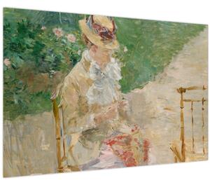 Tablou - Berthe Morisot, Young Woman Knitting, reproducere (90x60 cm)