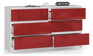 Dresser P77_138 #alb-roșu lucios