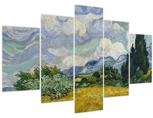 Tablou - Vincent van Gogh, Wheat Field with Cypresses, reproducere (150x105 cm)