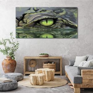 Tablou canvas Apa pentru ochi de crocodil animal