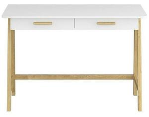 Birou BELLE, stejar/alb, PAL laminat, 120x55x80 cm