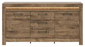 Comoda TORIN, stejar, PAL laminat, cu iluminare LED, 180x45x83 cm