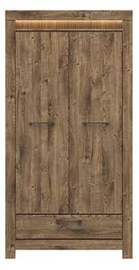 Dulap TORIN, stejar ribbecK, PAL, cu 2 usi si un sertar, 102x62x200 cm