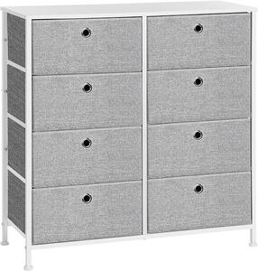Dulap de depozitare, Songmics, Gri-Alb, 30 x 80 x 81.5 cm