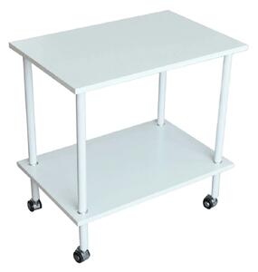 Masuta LABON, alb mat, metal, 60x40x61 cm