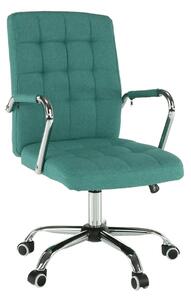 Scaun MORGEN, verde/crom, stofa clasica/metal, 51x64x93/103 cm