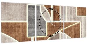 Tablou - Forme (cu ceas) (90x30 cm)