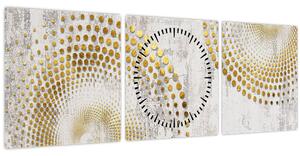 Tablou - Design beton (cu ceas) (90x30 cm)