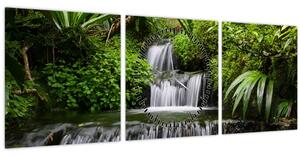 Tablou - Cascade (cu ceas) (90x30 cm)