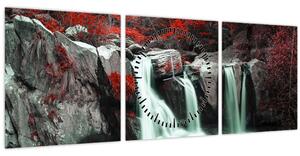 Tablou - Cascade (cu ceas) (90x30 cm)