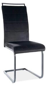 Scaun H441, negru, stofa catifelata/metal, 41x42x102 cm