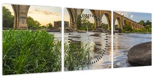 Tablou - Podul de cale ferată Richmond (cu ceas) (90x30 cm)