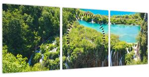 Tablou - Cascade (cu ceas) (90x30 cm)