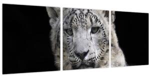 Tablou - Snow Leopard (cu ceas) (90x30 cm)
