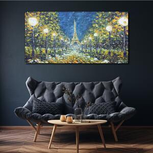 Tablou canvas Park Trees Tower Night