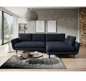 Coltar extensibil SOLANO, sezlong dreapta, stofa clasica albastru inch