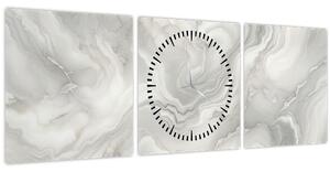 Tablou - Textura de marmură naturală (cu ceas) (90x30 cm)