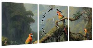 Tablou - Pădure tropicală (cu ceas) (90x30 cm)