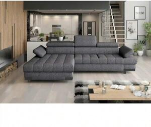 Coltar extensibil SELVA MINI, sezlong stanga, stofa clasica gri - Aust