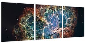 Tablou - Nebuloasa Crabului (cu ceas) (90x30 cm)