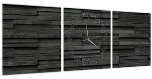 Tablou - Textura pietrei (cu ceas) (90x30 cm)