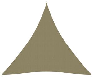 Parasolar, bej, 3x3x3 m, țesătură oxford, triunghiular