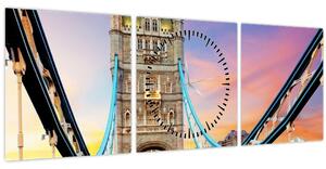 Tablou - Tower Bridge (cu ceas) (90x30 cm)