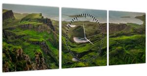 Tablou - Quiraing, Scoția (cu ceas) (90x30 cm)