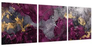 Tablou - Texturizarea abstracției (cu ceas) (90x30 cm)