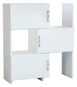 Dulap baie ANNA, alb, PAL melaminat, cu 3 usi, 65x32x90 cm