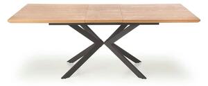 Masa extensibila LEGARTO, stejar/negru, 160/200x90x76 cm