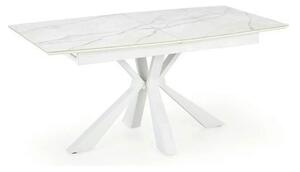 Masa living extensibila alba VIVALDI, ceramica/metal, 160/200x90x78 cm