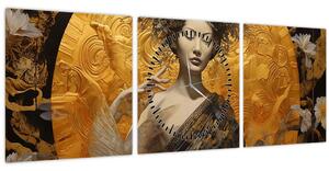 Tablou - Doamnă japoneză (cu ceas) (90x30 cm)