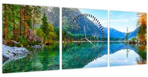 Tablou - Lacul Hintersee (cu ceas) (90x30 cm)