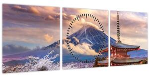 Tablou - Muntele Fuji (cu ceas) (90x30 cm)