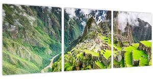 Tablou - Machu Picchu (cu ceas) (90x30 cm)