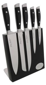 Set 5 cuțite din inox cu suport magnetic Jean Dubost Massif